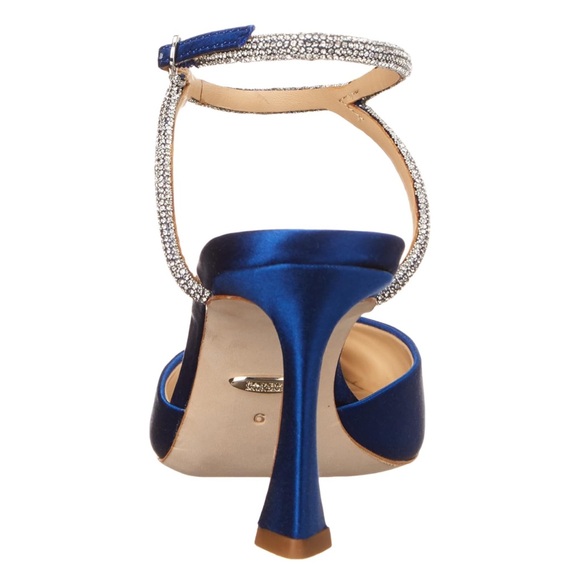 Badgley Mischka Women's Kamilah Pump Royal Blue Satin size 5.5 - Picture 9 of 15